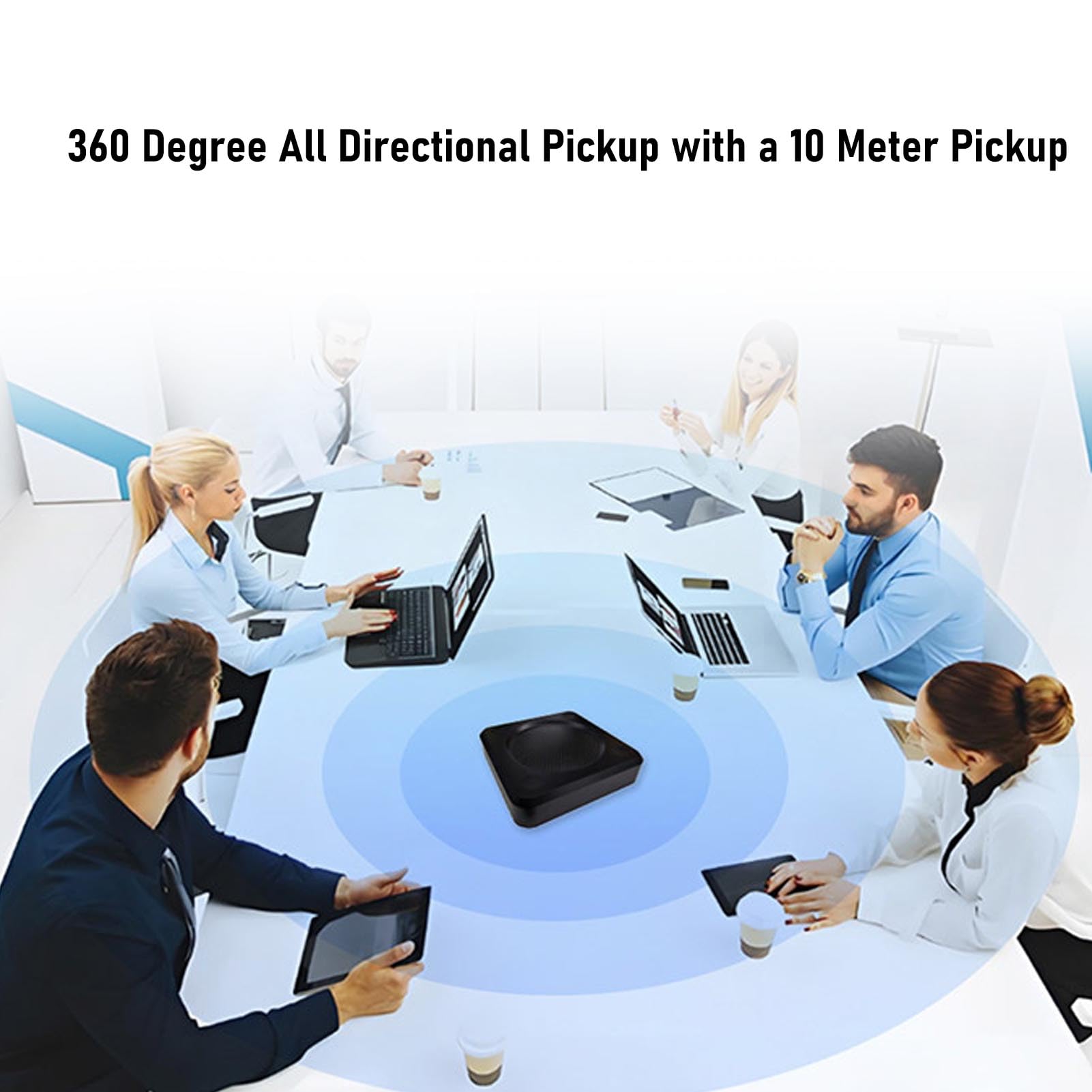 Diyeeni Array da 6 Microfoni USB USB Microfono per Conferenza Microfono, Pickup del Suono Onnidirezionale, Riduzione del Rumore per le Videoconferenze
