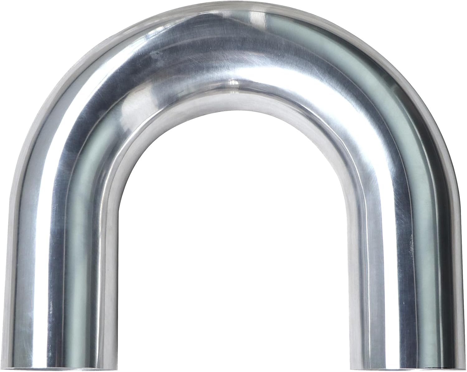 180 Degree Aluminum Elbow Tube 2" (51mm) OD, Aluminium Pipe 180 Degree Hollow Elbow Pipe, High Polishing (2" OD (51mm)-1PCS)