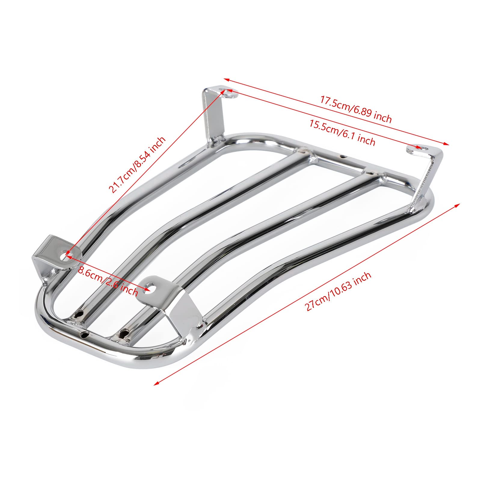 Portapacchi Artudatech Cromato Passaggio Centrale per Vespa GT, GTL, GTV, GTS, 125, 200, 250, 300