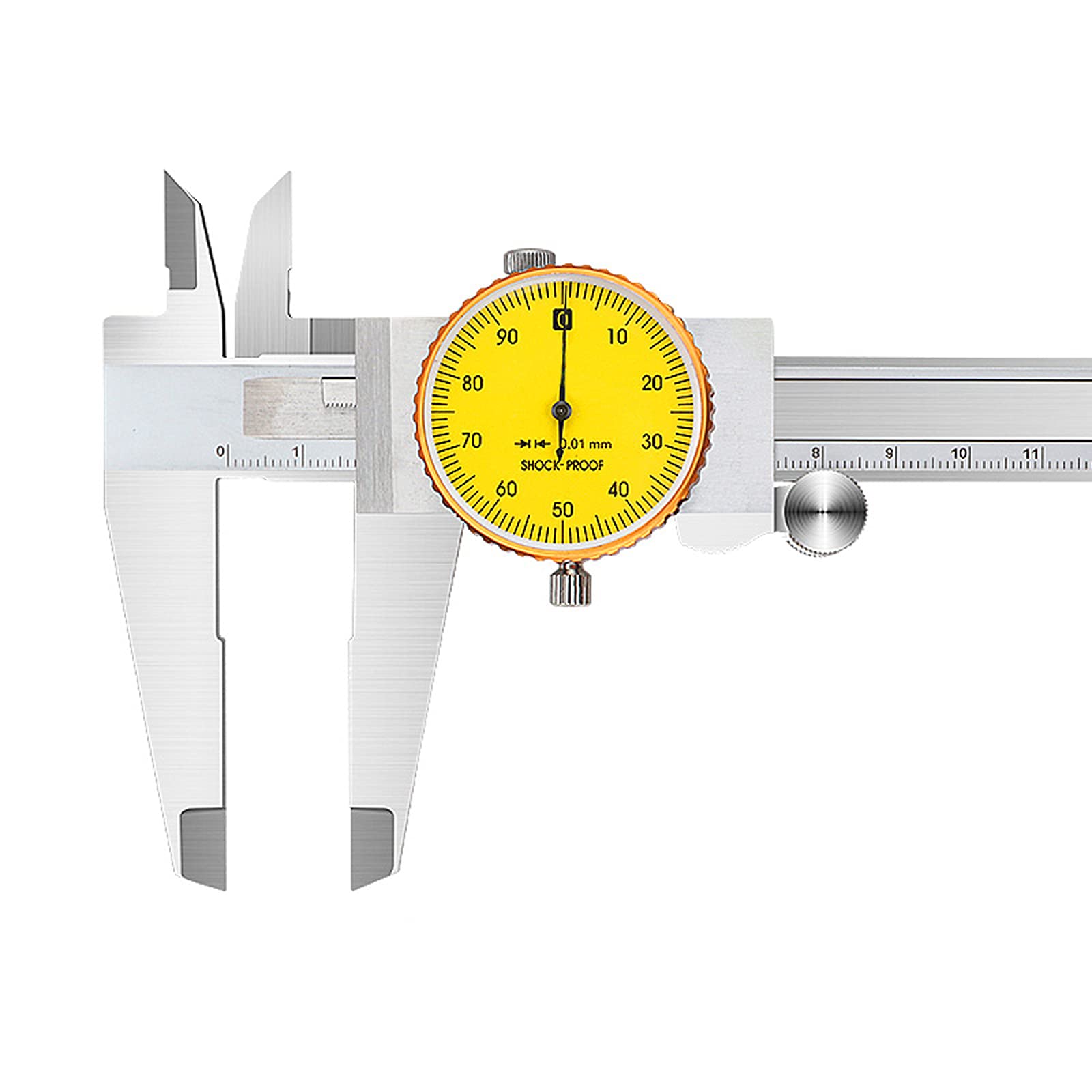 Calibro a Corsoio ad Alta Precisione con Schermo LCD in Metallo in Acciaio Inossidabile Righello di Misurazione di Precisione per Progettisti, Ingegneri e Meccanici Antiurto Bidirez(Size:0-150mm)