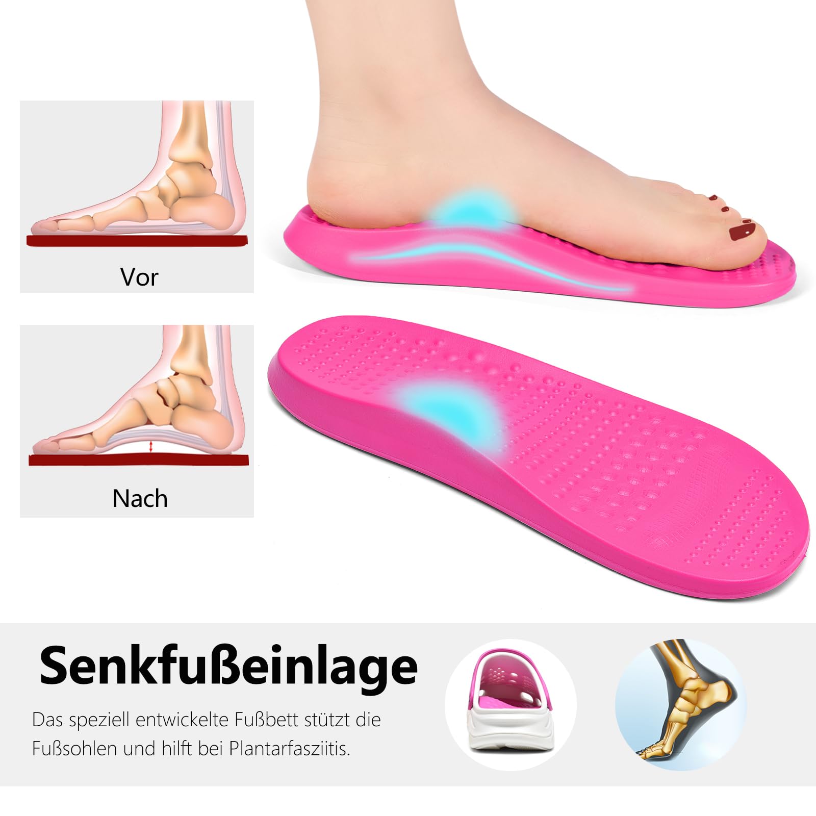 GULAKY Clogs & Pantoletten für Herren Gartenschuhe Orthopädische Schuhe Sandalen Damen Sommer Hausschuhe
