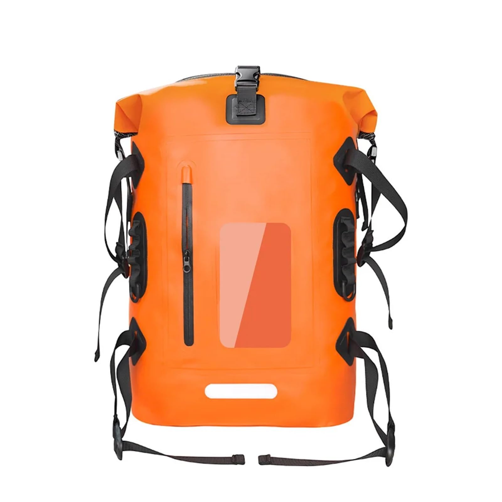 Wasserdichter Trockensack Aus PVC, 30 L Großer Wanderrucksack Mit Kapazität, wasserdichte Tasche for Tauchen, Schwimmen Und Nass-Trocken-Trennung FüR Wassersport Wandern Camping(Orange)