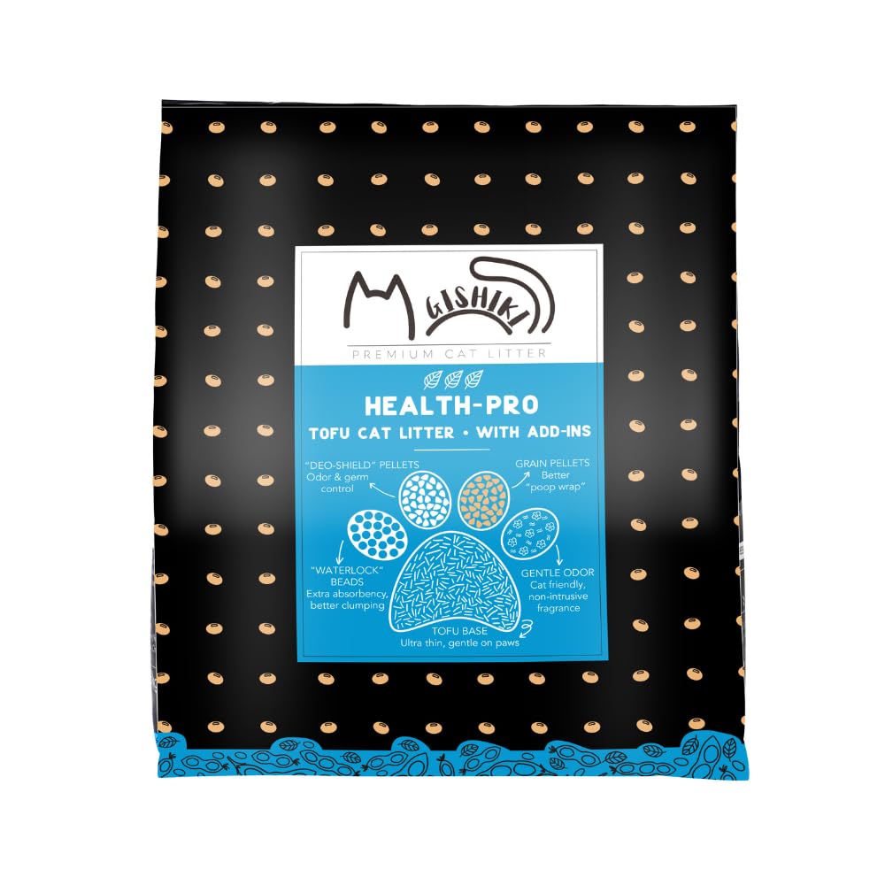 GISHIKI Health-Pro Premium Tofu Cat Litter | Plant-Based, Ecofriendly, Flushable, Dustfree, Clumping | High Odour Control | Urinary & Respiratory Safe | 2.5 kg / 6L | Unscented-image-28