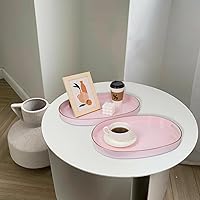 Vista 88 de MAONAME Bandeja de servir azul real con asas, bandeja decorativa rectangular, bandejas modernas para mesa de café, bandejas otomanas de plástico