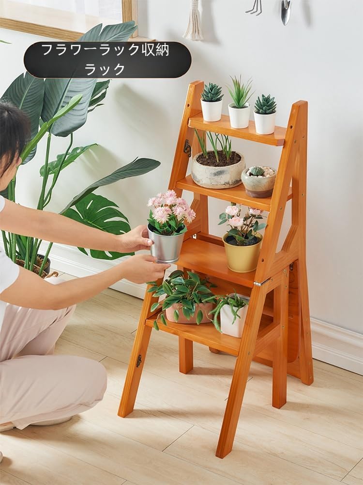 ヴィンテージ　昭和レトロ　大きな　古い木製台　ステップ　踏み台　飾り棚　シェルフ ヴィンテージ 昭和レトロ 大きな 古い木製台 ステップ 踏み台 飾り棚