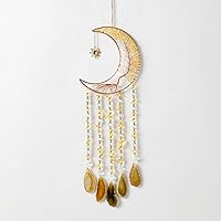 Vista 8 de Atrapasueños de piedras preciosas de ágata con 7 chakras, árbol de la vida, atrapasueños con piedras de cristal, decoración de pared hecha a mano