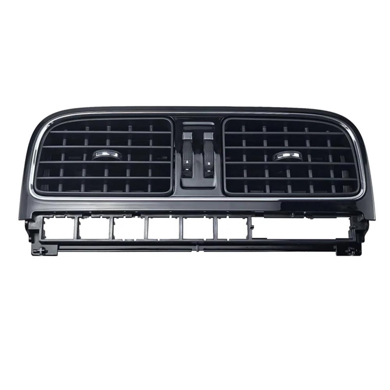 Ohocean One Color For Vw For Polo 2011 2012 2013 Car Bright Black Central Dashboard Ac Air Outlet Chrome Vent 6Rd819728 Car Conditioner Outer Vent Air(Middle)