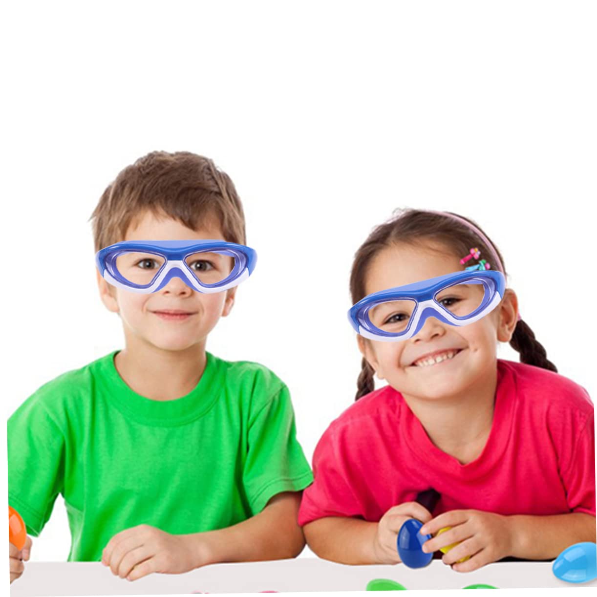 YARNOW 2 Pezzi Occhialini Da Nuoto Senza Perdite Occhiali Da Nuoto Per Bambini Protezione Per Gli Occhi Tappi Per Le Orecchie Medici Con Lenti Trasparenti Di