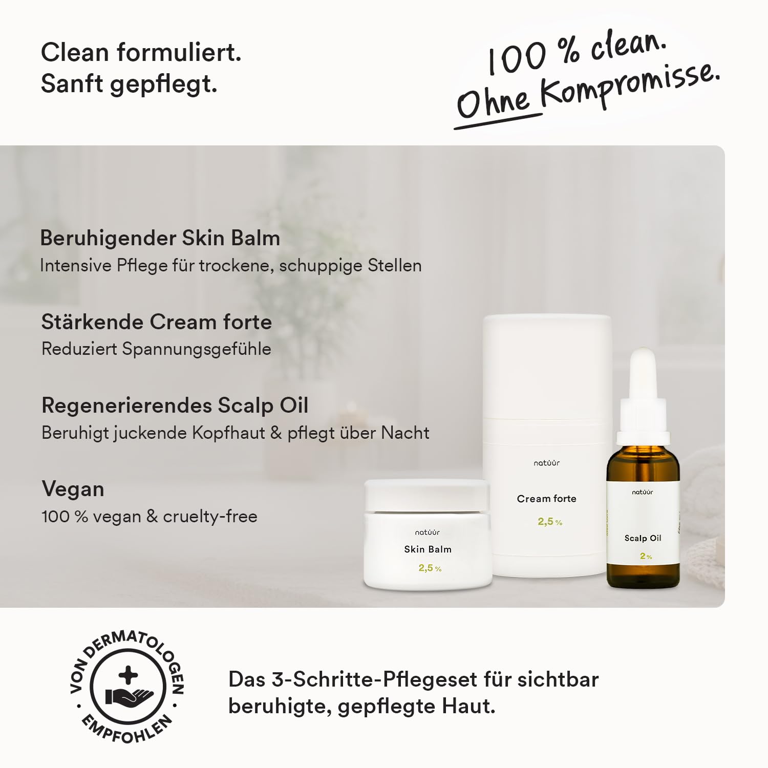 Pso Kit | Mit Skin Balm, Cream forte & Scalp Oil | Skin Care Set | Pflegende Creme & Pflege Routine für Haut & Kopfhaut | Mit NEEMAVERA® Wirkstoffkomplex | Skincare Set