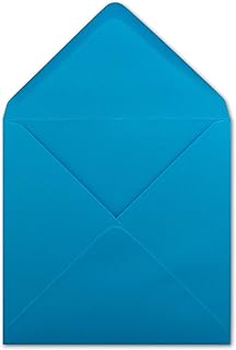 Glüxx Agent - Sobres cuadrados (100 unidades, 15,5 x 15,5 cm, 100 g/m², con solapa, 15,5 x 15,5 cm, 100 g/m²), color azul