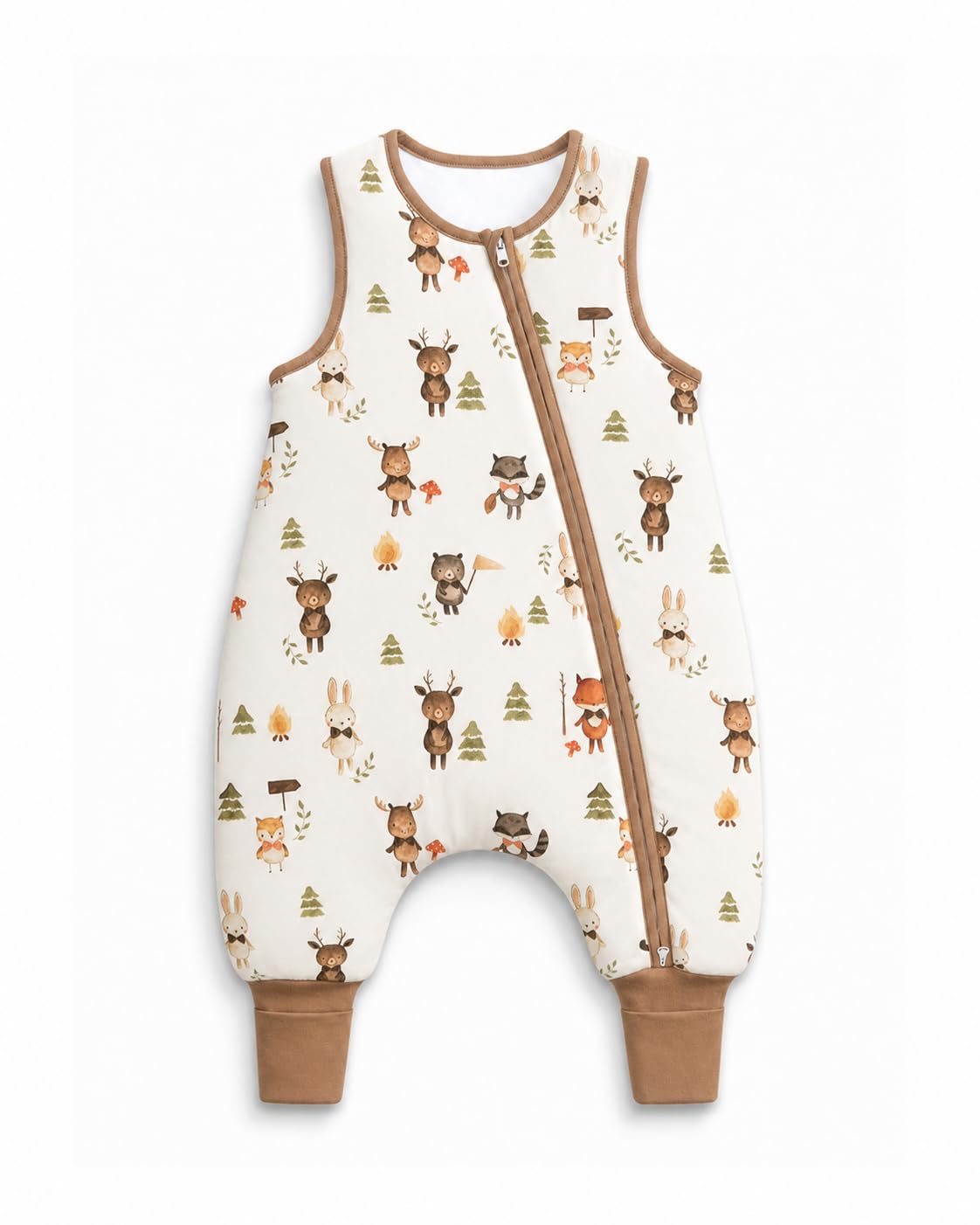 JiAmy 2.5 Tog Baby Sleeping Bag with Legs Toddler Brown Forest 2-3 Years — image 1