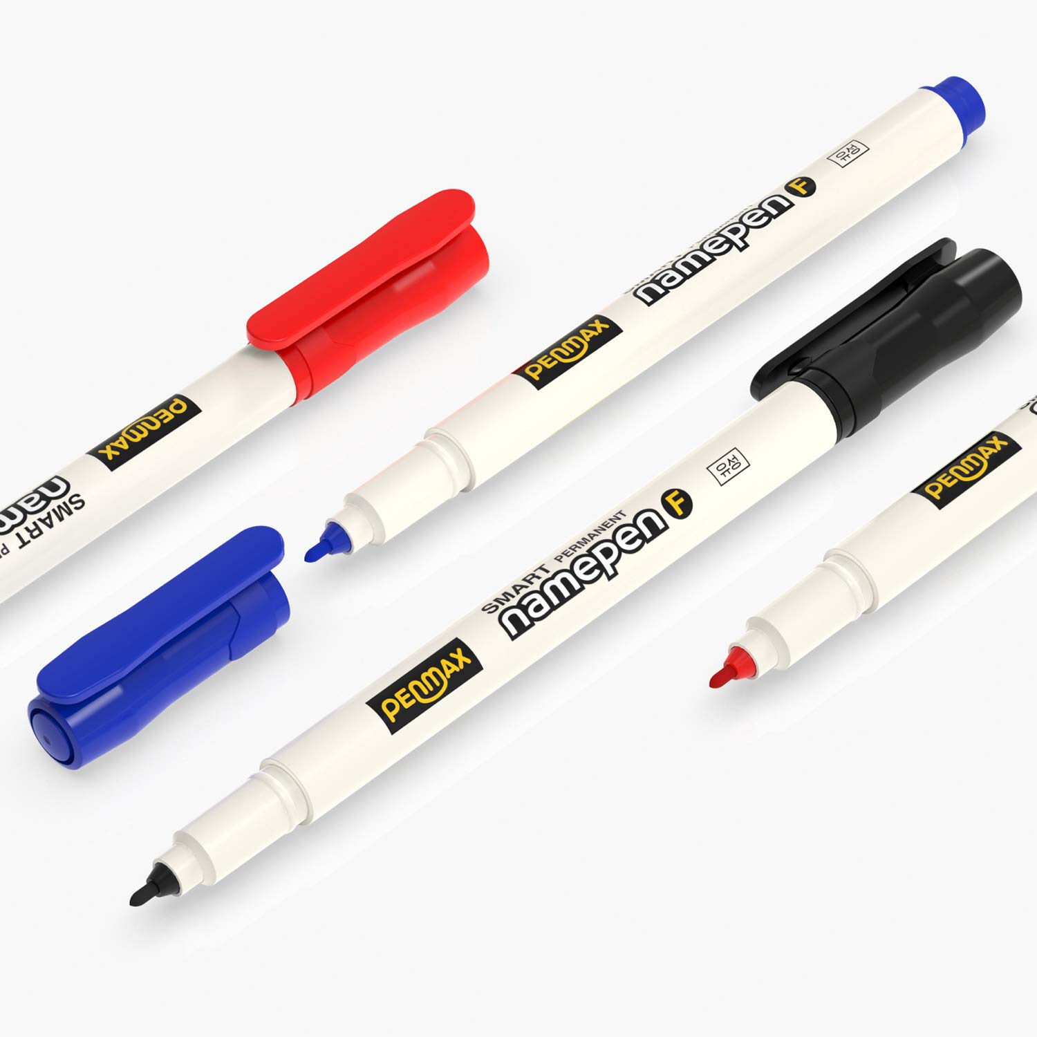 PENMAX Smart Permanent Markers, Fine Tip, Assorted Color, 12 Pack Set