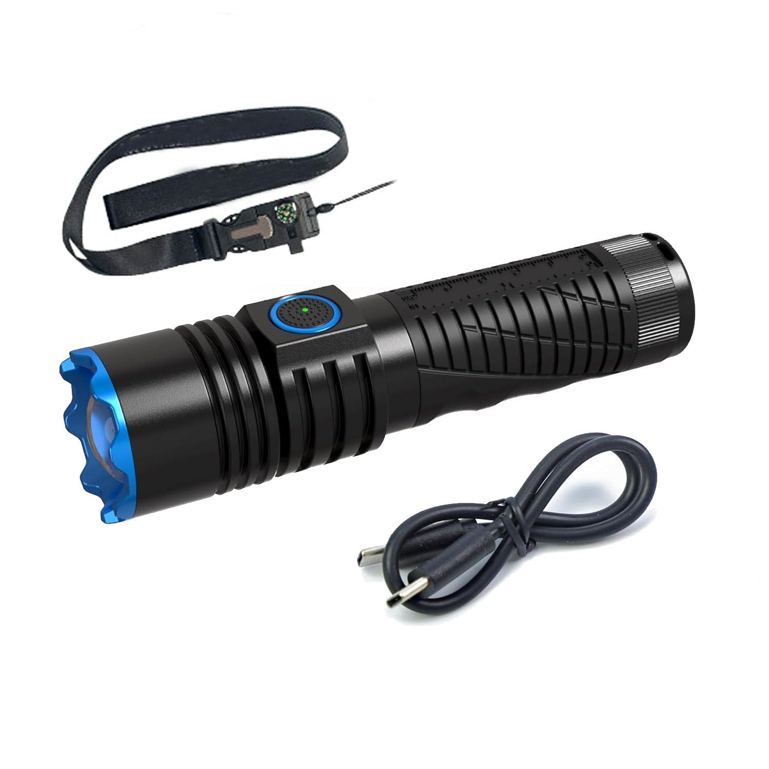 DowPie High Lumen Flashlight, Waterproof Emergency Flashlight with Power Bank Function, Rechargeable, Reliable for Power Outages & Emergencies