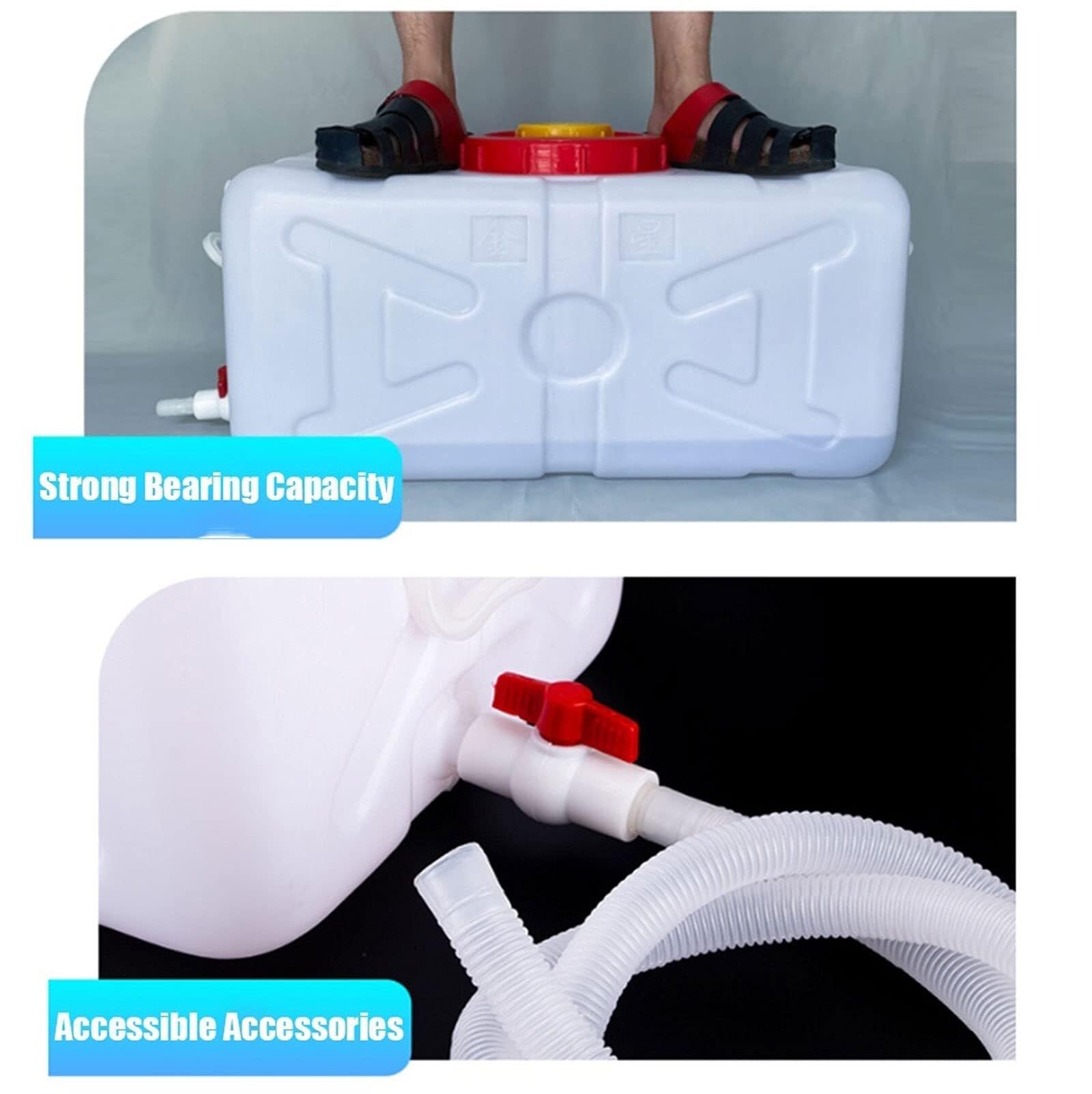 Contenitori d'Acqua Serbatoio dell'Acqua Contenitore Auto Trasporto Acqua Potabile Portatile Contenitore Secchio con Rubinetto for Campeggio, Escursionismo, Arrampicata, Zaino in Spalla (Mater