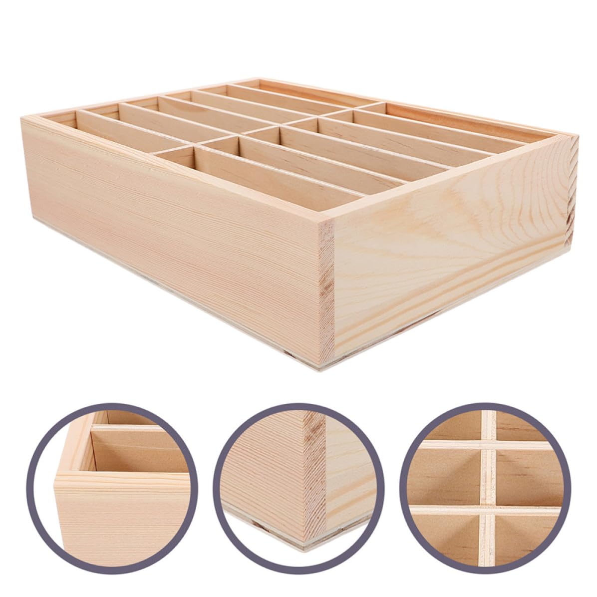 Organizer Gestione e Pezzi Cellulare per Scomparti Legno in 2 12 Design Multicomparto Compatto Protezione Ufficio e Aula Telefono