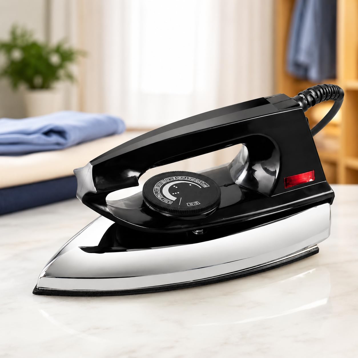 Baltra Casual 750 Watts Dry Iron | Non Stick Coated Soleplate | Light Weight | Adjustable temperature Control | Cotton Braided Swivel Cord | Press Iron for Clothes | 2 Years Warranty-image-42