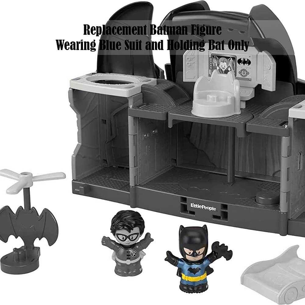 Fisher-Price Little People: Figura Di Ricambio Batman Per Batcave Deluxe HHY77, Personaggio DC Superfriends - 2