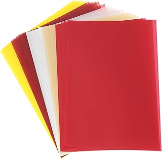 sourcing map Papel vitela de colores, 40 hojas de papel vitela imprimible multicolor de 8.5 x 11 pulgadas, hojas de vitela translúcidas para imprimir invitaciones de boda, impresora láser de inyección