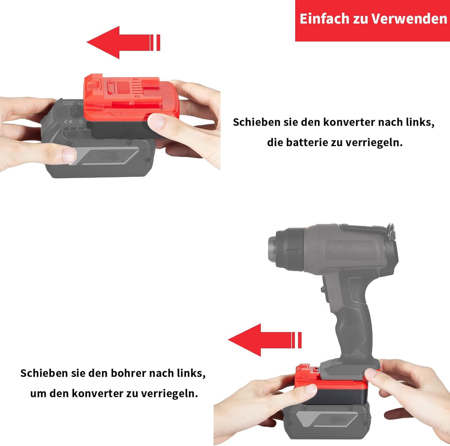 Adaptador Convertidor Batería Einhell 18V A Bosch 18V – Usa Tus Baterías Lithium-Ion
