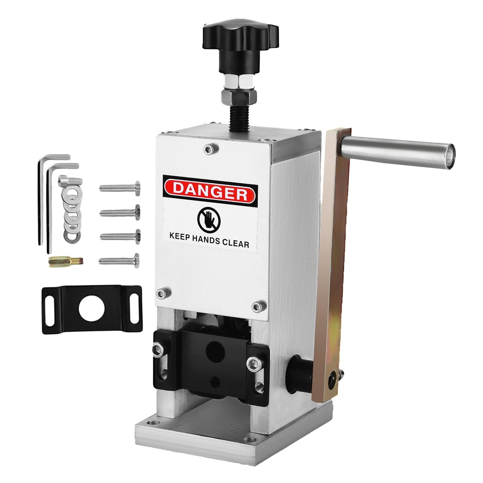 Wire Stripper, Manual Wire Stripping Machine 1.5-25mm Hand Crank Portable Tool Aluminum Construction
