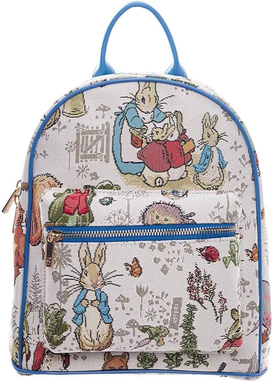 Signare Tapestry Women Backpack Rucksack Casual Daypack With Peter Rabbit Design (DAPK-BP-PETER)