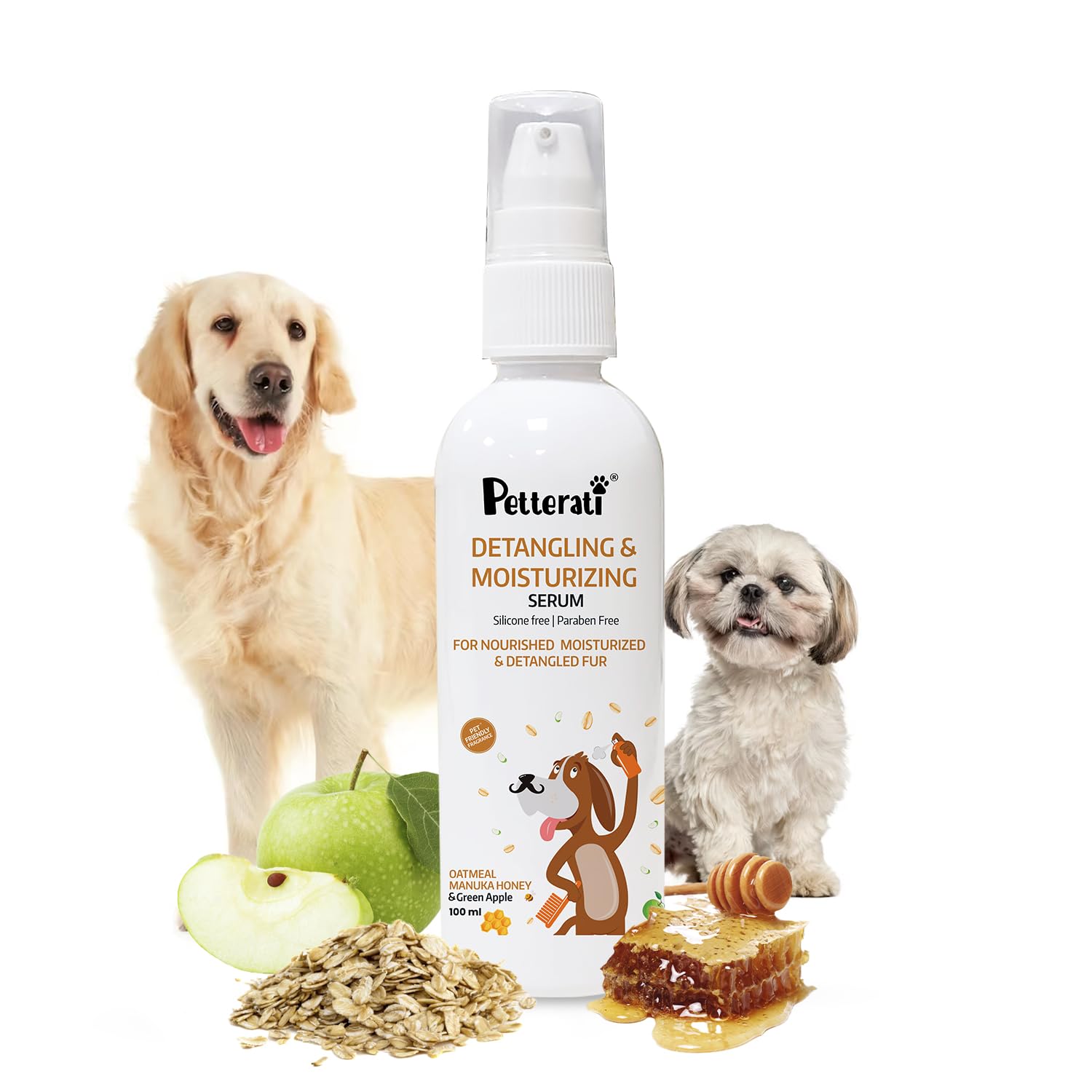 Petterati Detangling Serum for Dogs 100ml | Anti Frizz, Shiny & Brush-Friendly Coat | Silicon - Free | for All Dog Breeds | Enriched with Natural Oils & Extracts (B0D37WTHWH) Amazon Price History, Amazon Price Tracker