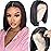 Qangelabeauty Short Bob Wig Human Hair 13x4 Frontal Bob Wigs Human Hair Pre Plucked wigs for Black Women Bob Lace Front Wigs 10 Inch 180% Density with Baby Hair Natural Color