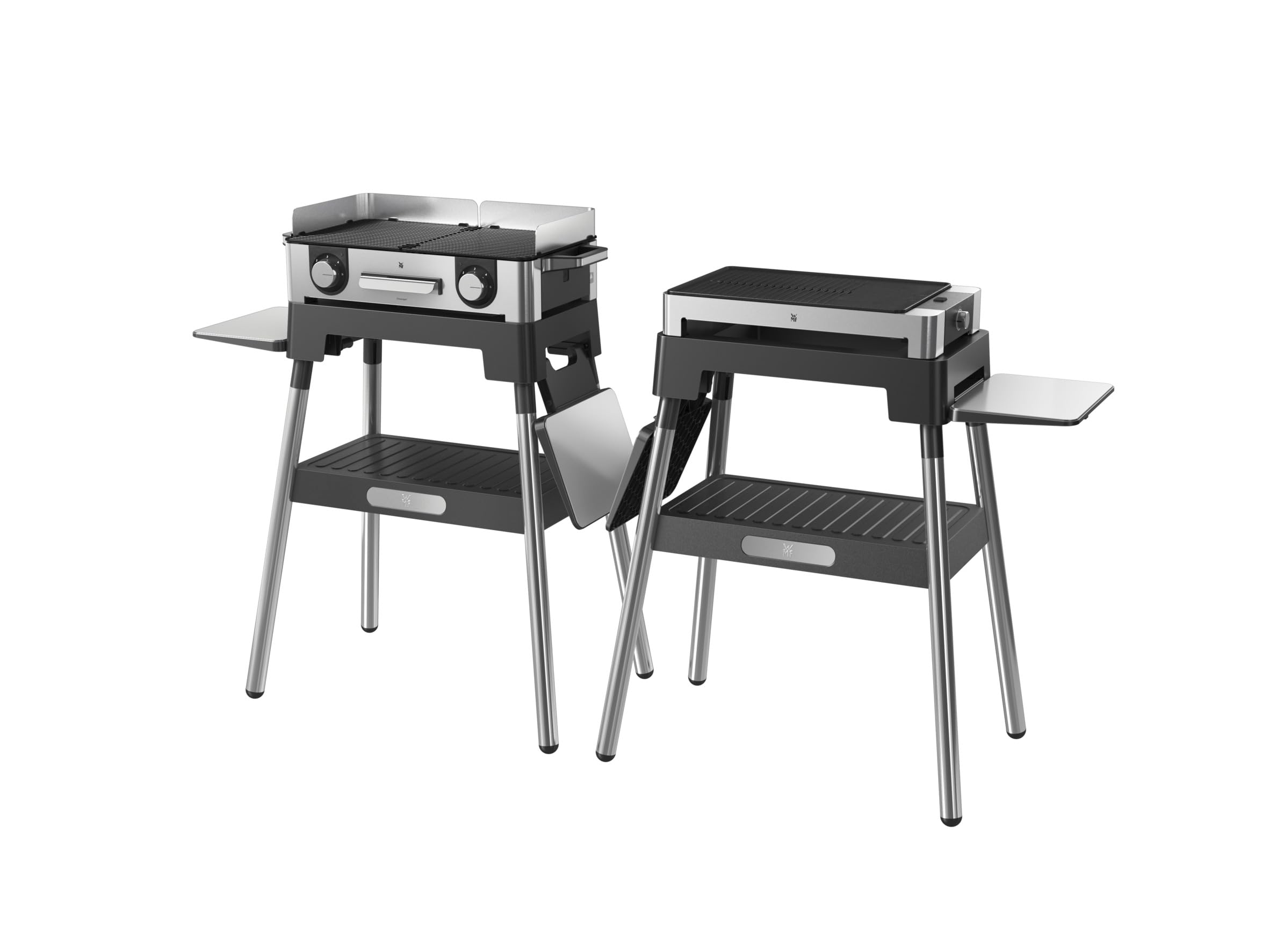 WMF Lono - Base para barbacoa de 92,7 x 75,0 x 43,8 cm, estable y segura, estantes laterales plegables, compatible con la parrilla Lono Master y la parrilla de mesa Lono plana y acanalada, cromargan