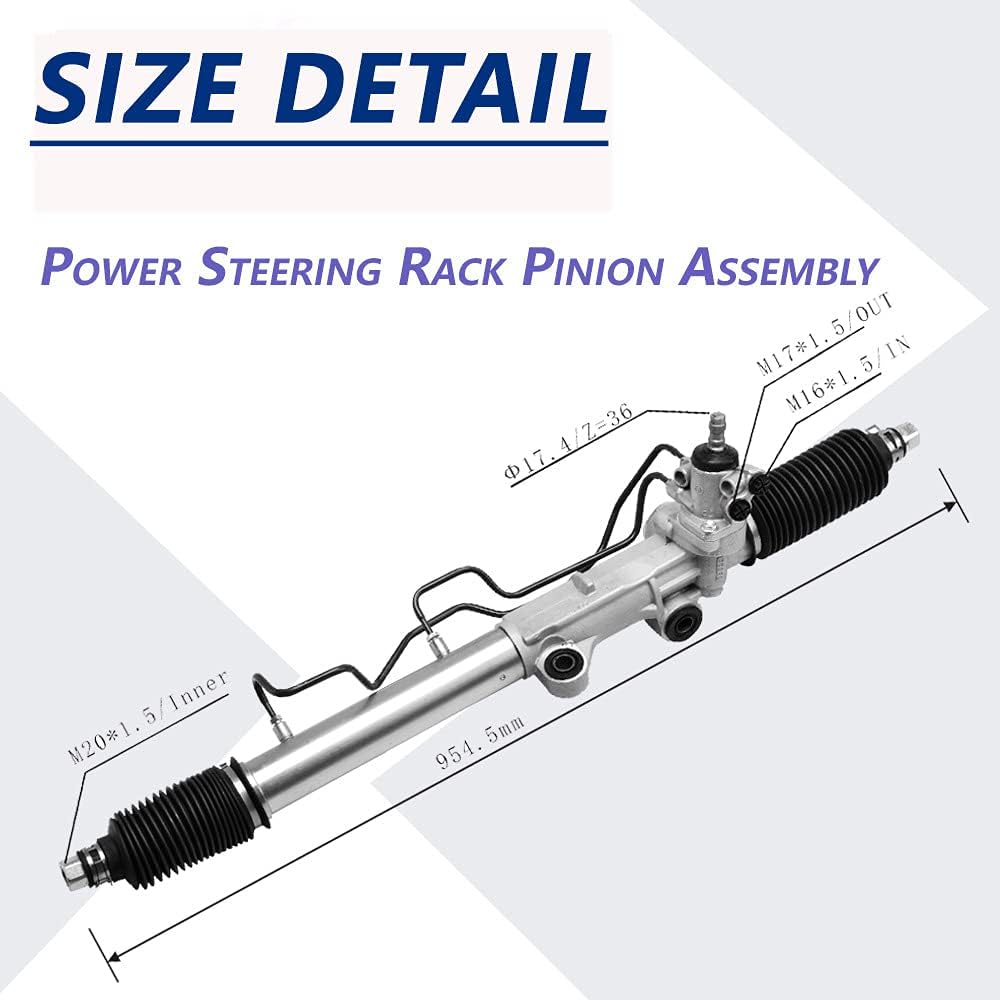 MOSTPLUS Power Steering Rack Pinion Assembly Compatible for 1996-2004 Tacoma 2.4L 2.7L 3.4L 4WD 1996-2002 Toyota 4Runner 2.7L 3.4L Replacement 4420035013