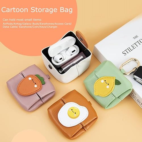 Miniatura 4 de Tomcrazy Mini bolsa de almacenamiento de dibujos animados para Huawei Tag Airpods, funda protectora de auriculares de Apple, bolsa de auriculares