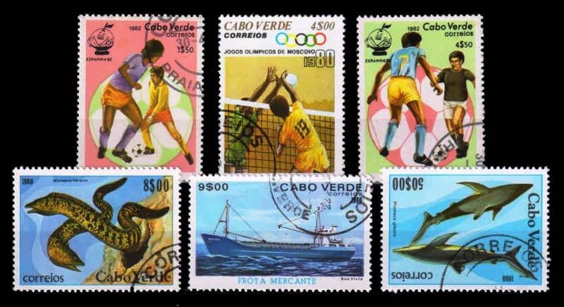Cape Verde 6 Stamps-African Country Stamps