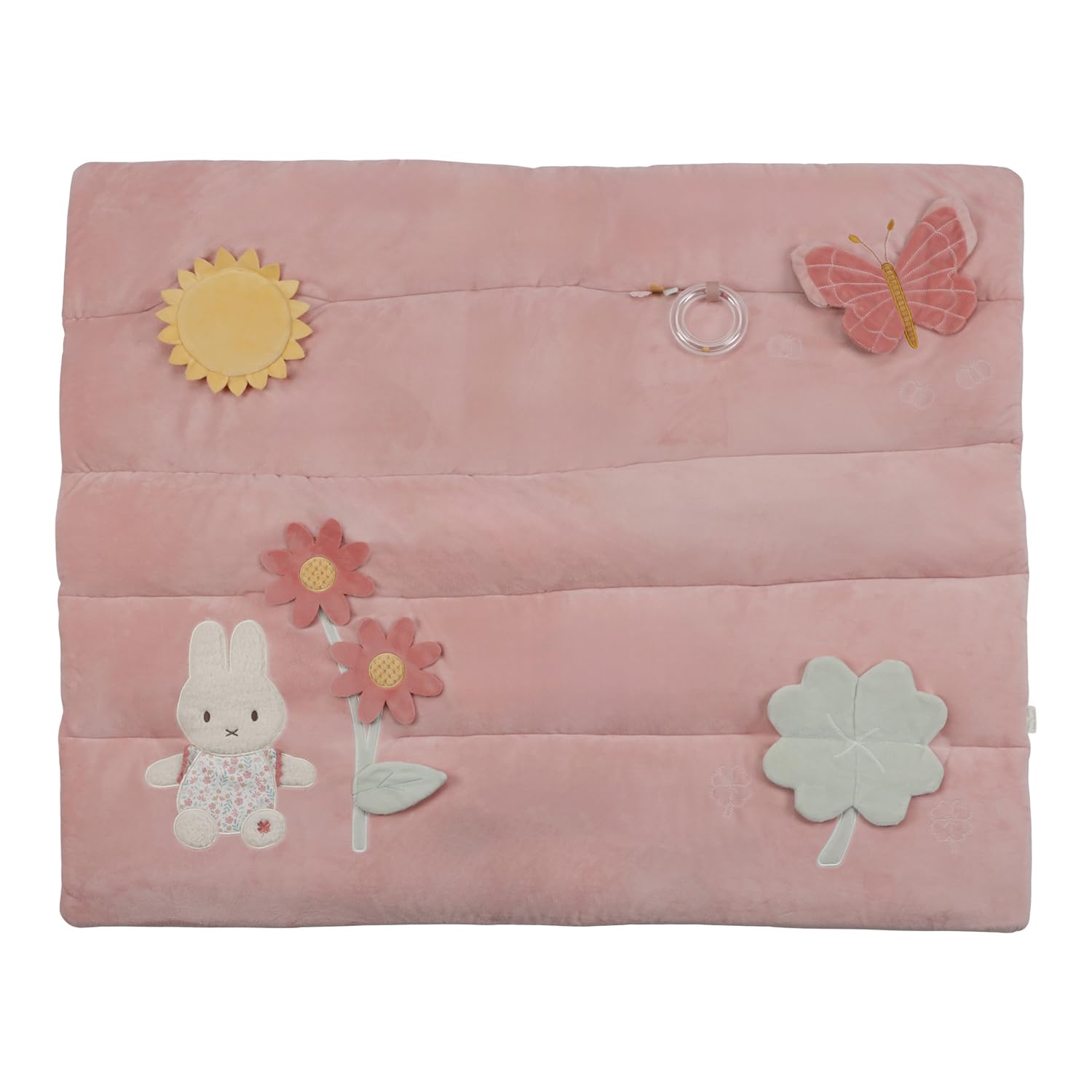 nijntje miffy x Little Dutch Krabbeldecke Spieldecke Activity Matte Baby (80x100 cm) Hase Miffy rosa - Lucky Blossom