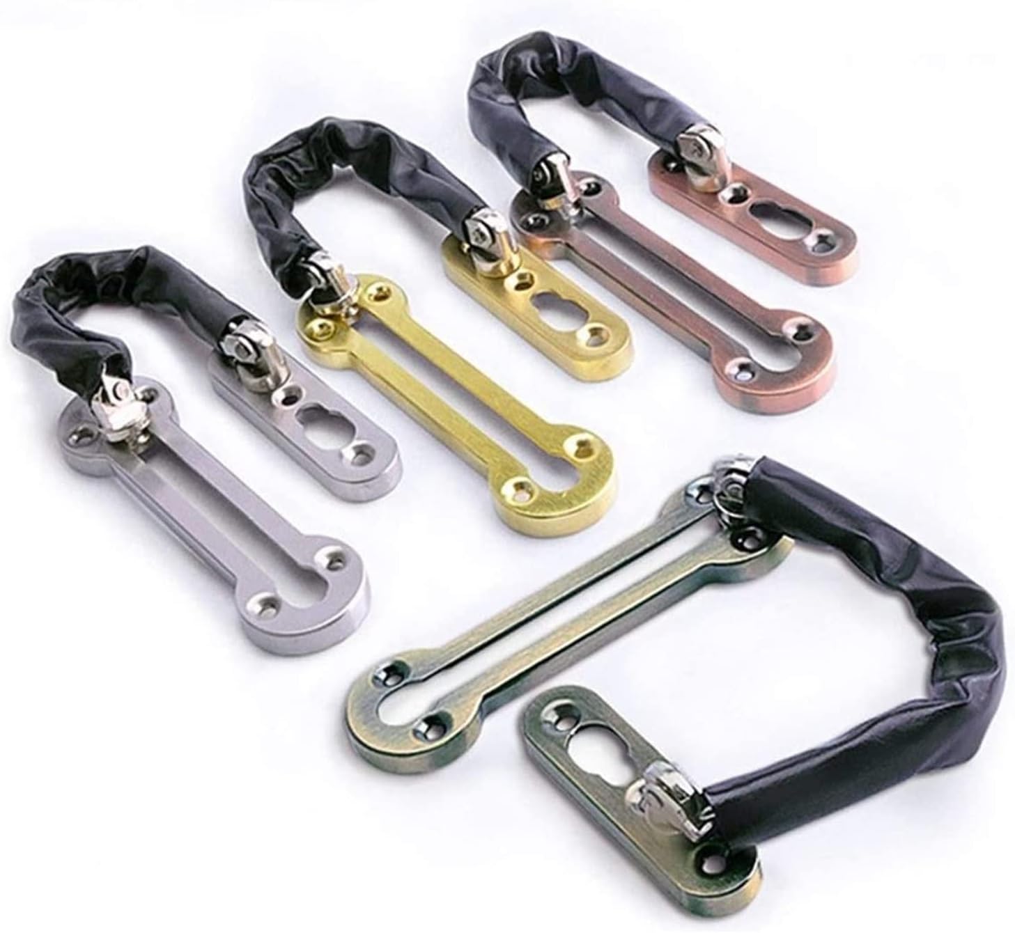 Door Chain Lock,Bolt Gate Latches,Latch Safety Limiter,Stainless Steel Anti-theft Chain Door Chain Lock Buckle Room Door Bolt Hotel Hotel Apartment Buckle Anti-theft Chain (Color : Red) (Color : Red (