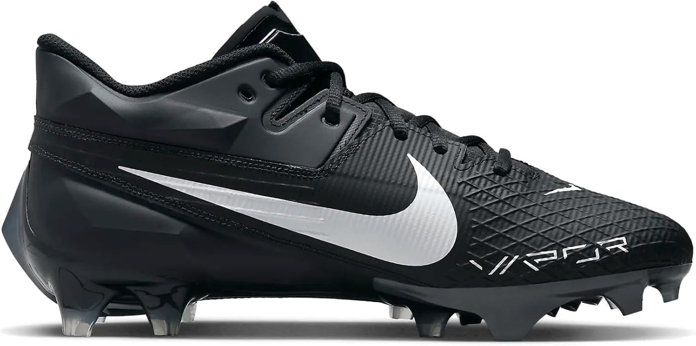 Nike Vapor Edge Elite 360 2 (Wide) Black/White/Smoke Grey FJ6125-006 Size 12.5 Men’s Football Cleats