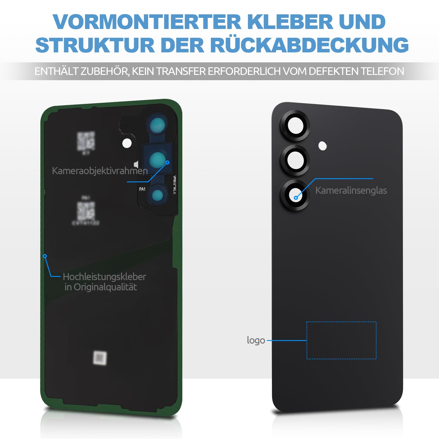 Backcover Glas für Samsung Galaxy S25 S931, Hellblau