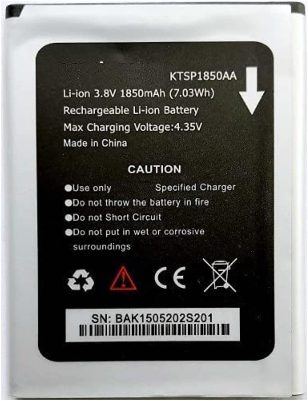 First need® Original S201 Battery for KARBONN Titanium S201 (KTSP18500AA)