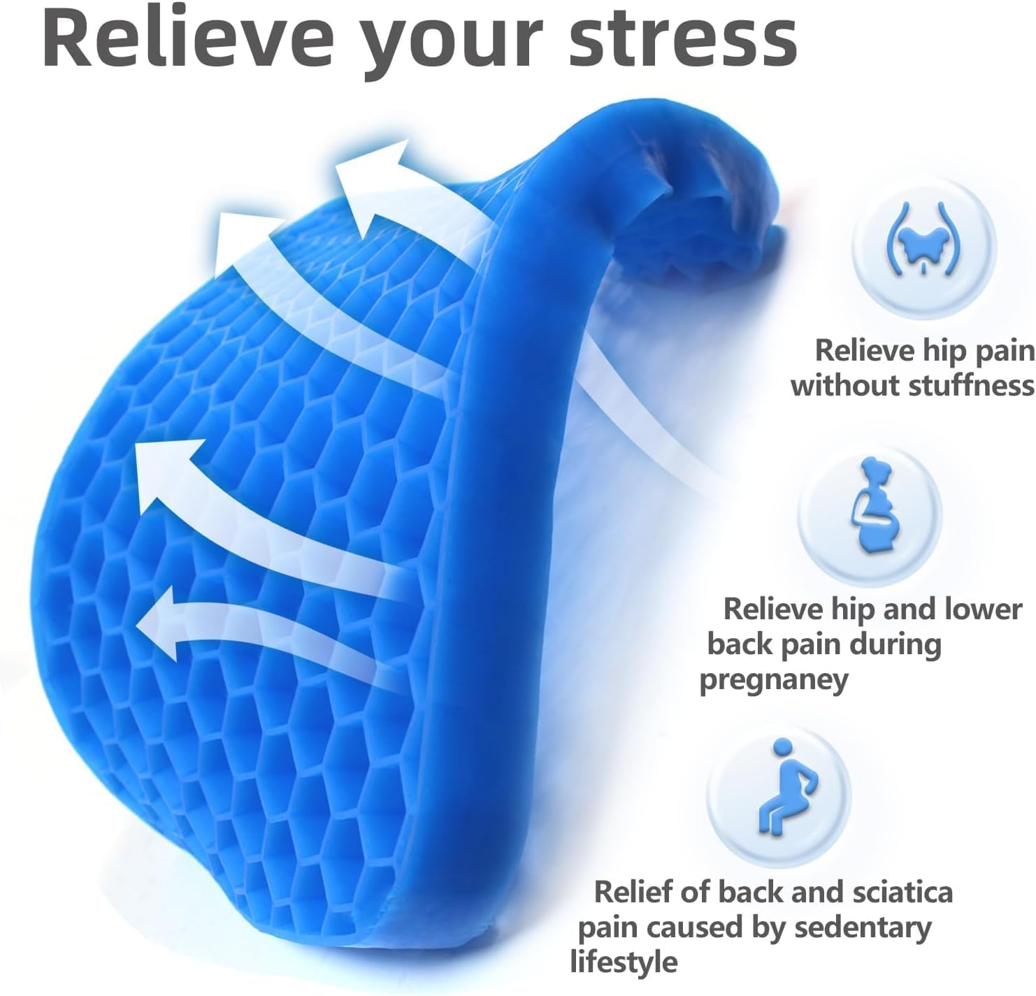 SJC Travel Seat Cushion for Comfort Foldable Airplane Seat Cushion for Airpline, Truck, Stadium, Office,Wheelchair (Black)