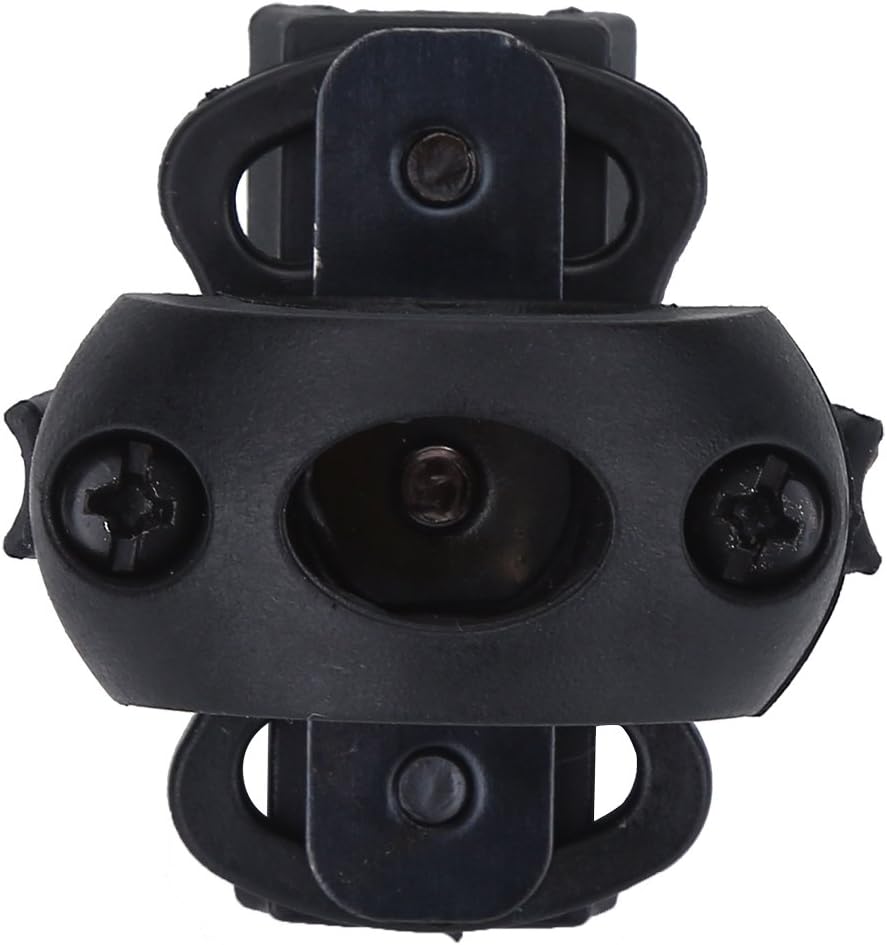 Rengu Helmet Flashlight Bracket, Helmet Torch Mount, Helmet Flash Holder, 60° Angle for Fast Helmet for Airsoft (1 inch black)
