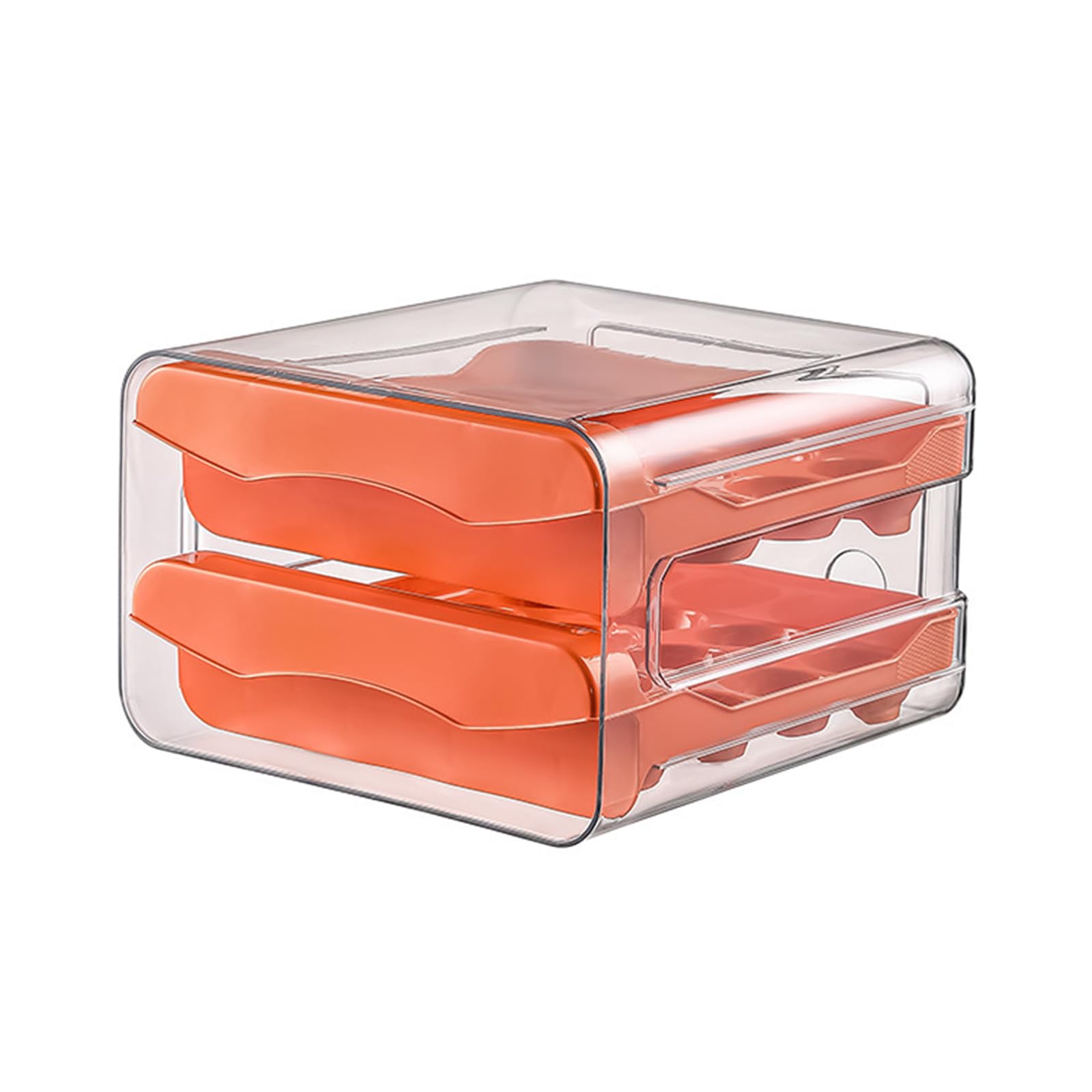 PANGBOER 32 Compartment Clear Polystyrene Oocyte Planner Space Saving Refrigerator Drawer with Stackable Function Drawer Fashion Oocyte Storage Container