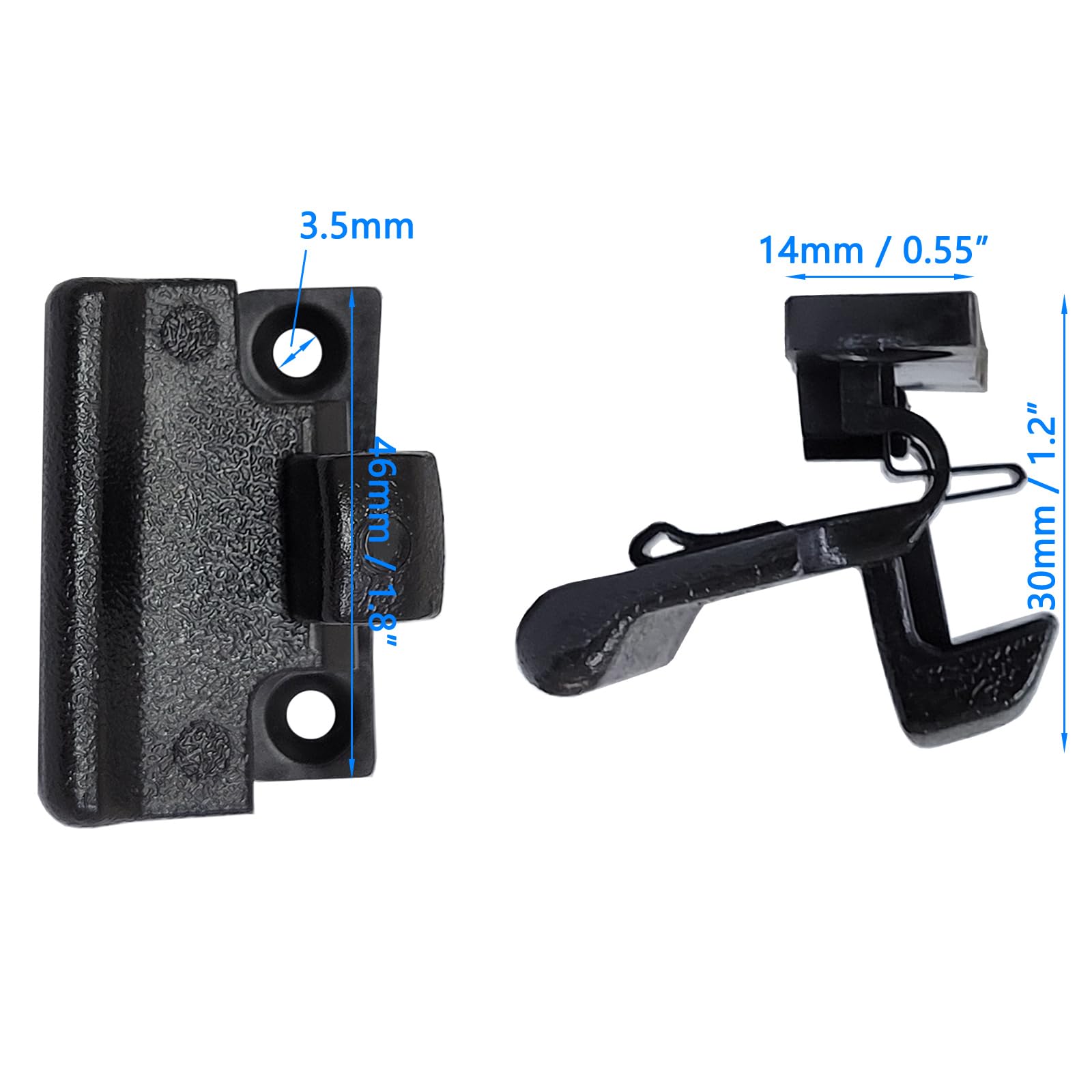 2 cierres de tapa para reposabrazos de consola central interna de coche, repuesto superior inferior compatible con Mitsubishi Pajero V73 V75 V77 V93 V97 Montero MR532555 MR532556