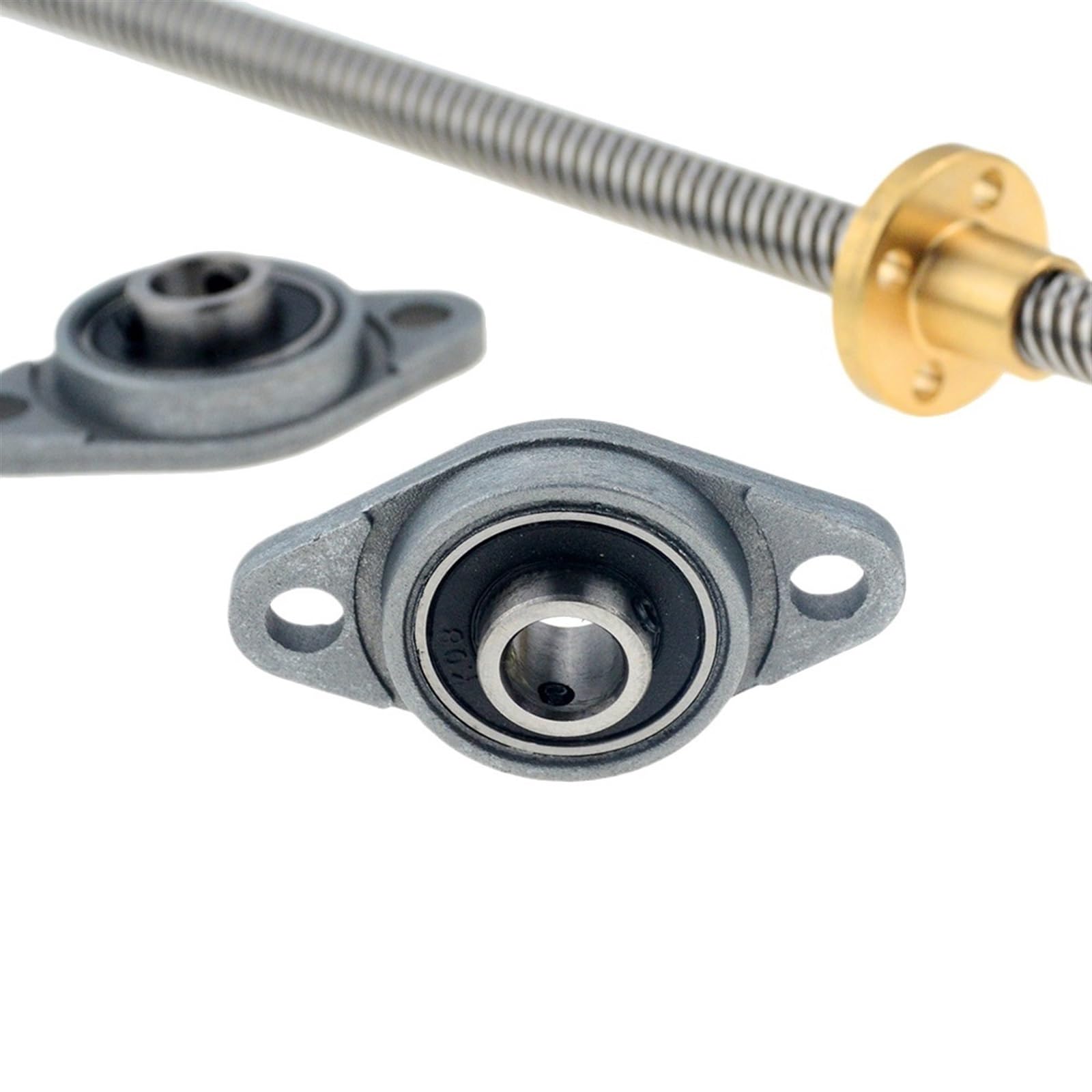 Metal Ball Screw nut 1pcs T8 Lead Screw Brass Nut Trapezoidal Rod Linear Guides Stepper Motor(800mm)