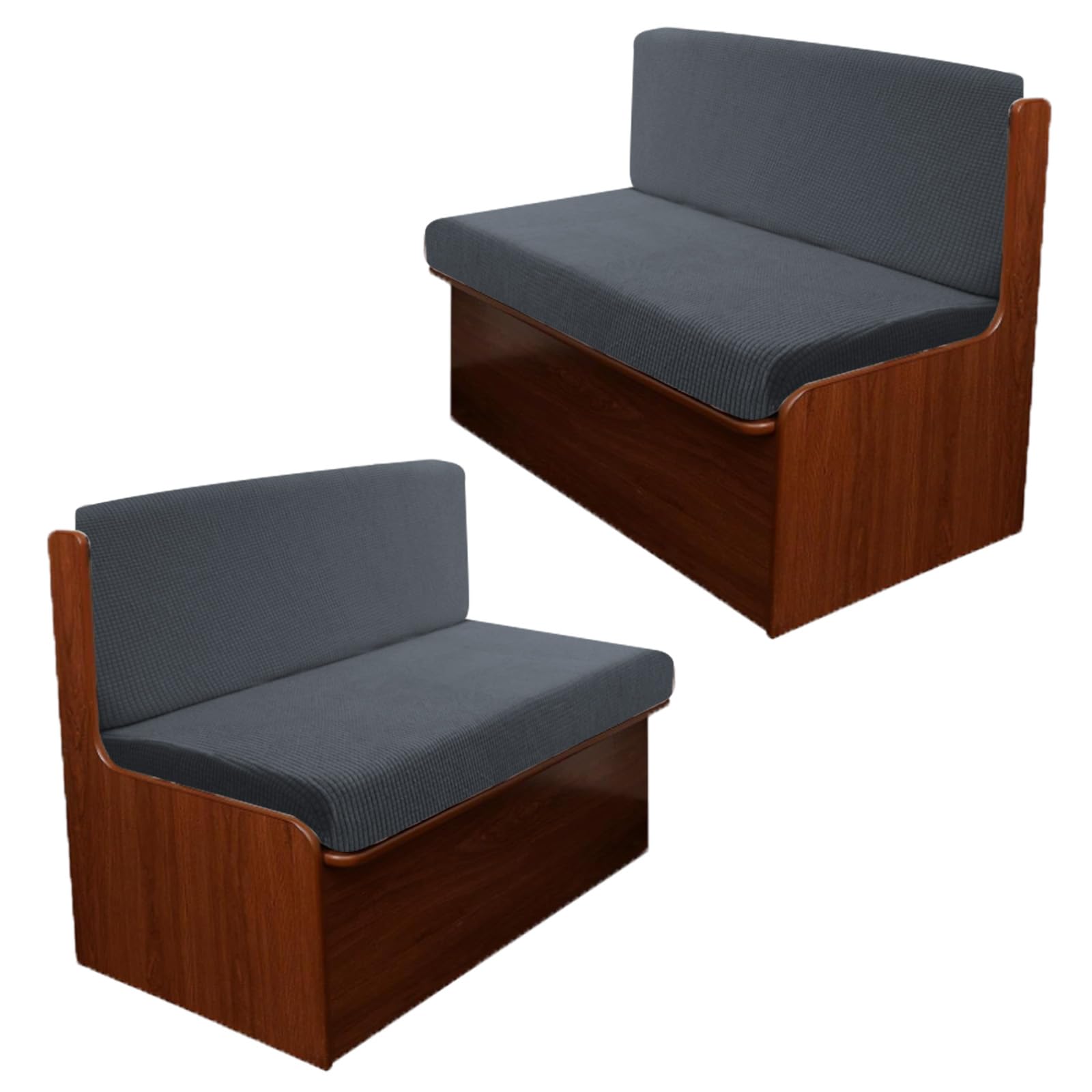 Oloepfo 4PCS Rv Dinette Cushion Covers, Outdoor Rv Sofa Covers Washable Rv Seat Covers Furniture Protector Jacquard Stretchable Camper Cushion Covers