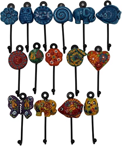 Ganchos de cerámica para toallas, ganchos decorativos para colgar cosas, gancho de pared, gancho para llaves, gancho de pared, ganchos decorativos
