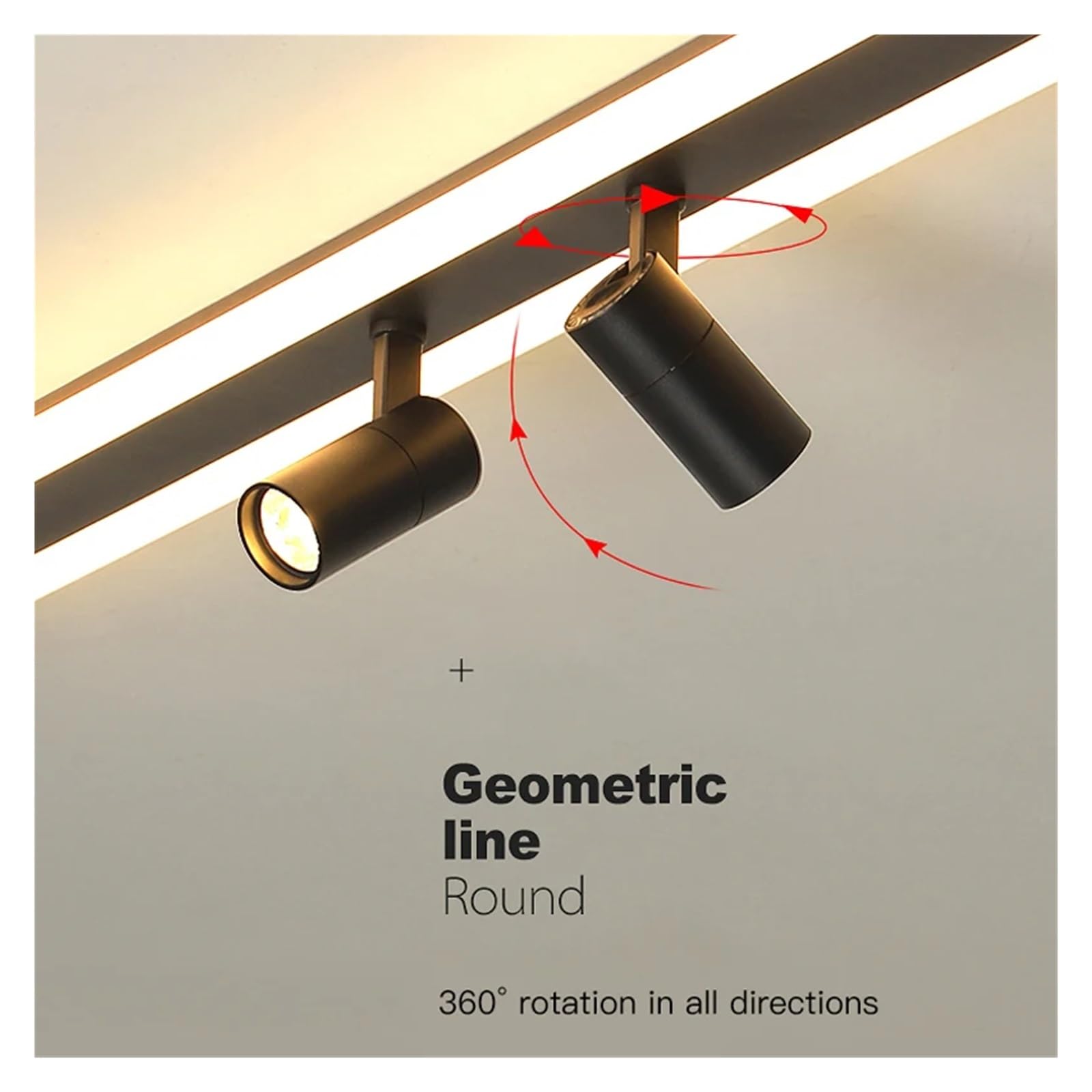 Nowoczesne żyrandole sufitowe LED z reflektorami, Akrylowa czarna lampa sufitowa do salonu, kuchni, korytarza, oświetlenia wewnętrznego, żyrandol-czarna-80 cm