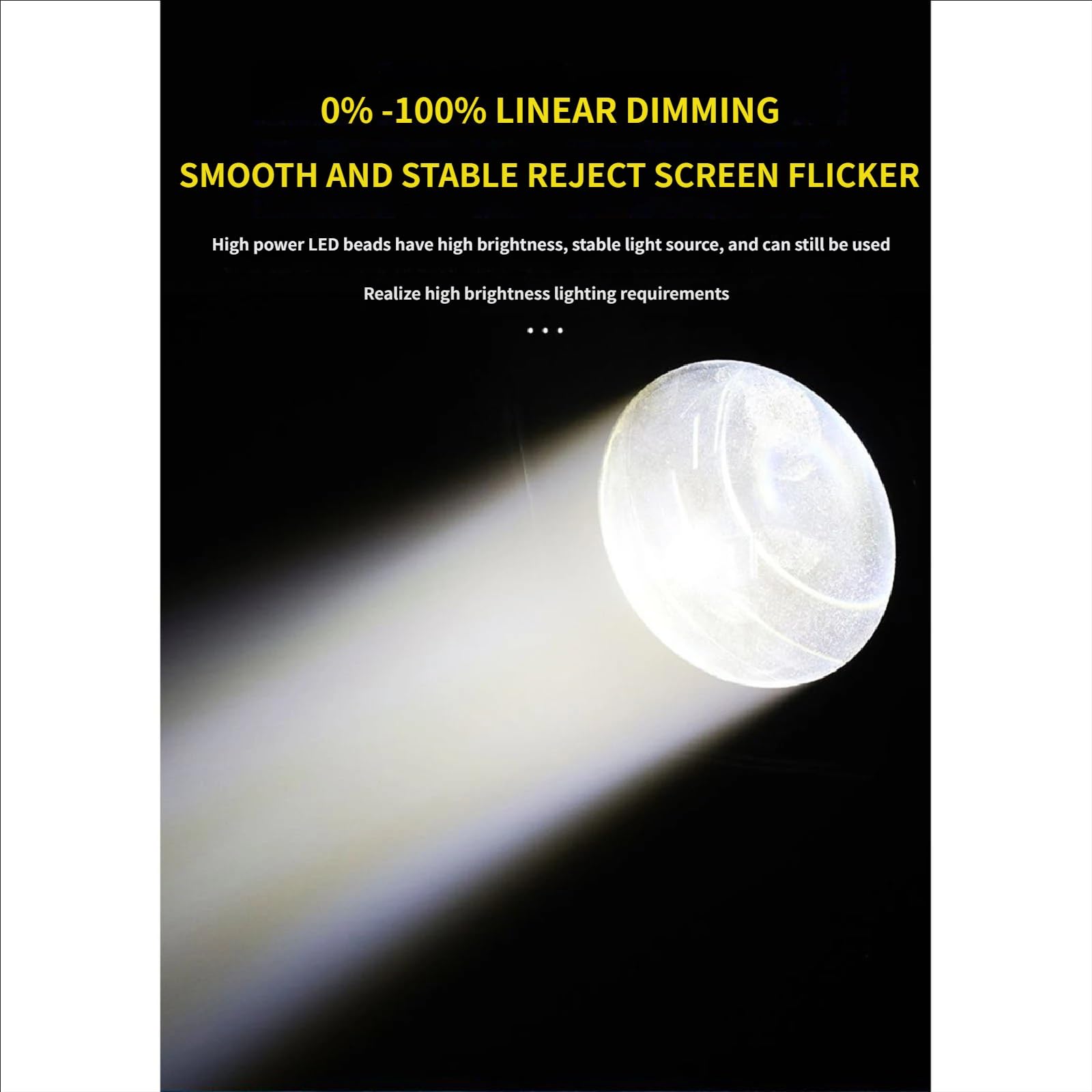 Foco LED De Imagen De Dos Colores, Foco De Escenario DMX512 (Temperatura De Color Ajustable), Resistente Al Agua IP65 Y Con Lente HD, Para Cine Y Televisión, Para Escenario, DJ(150W)