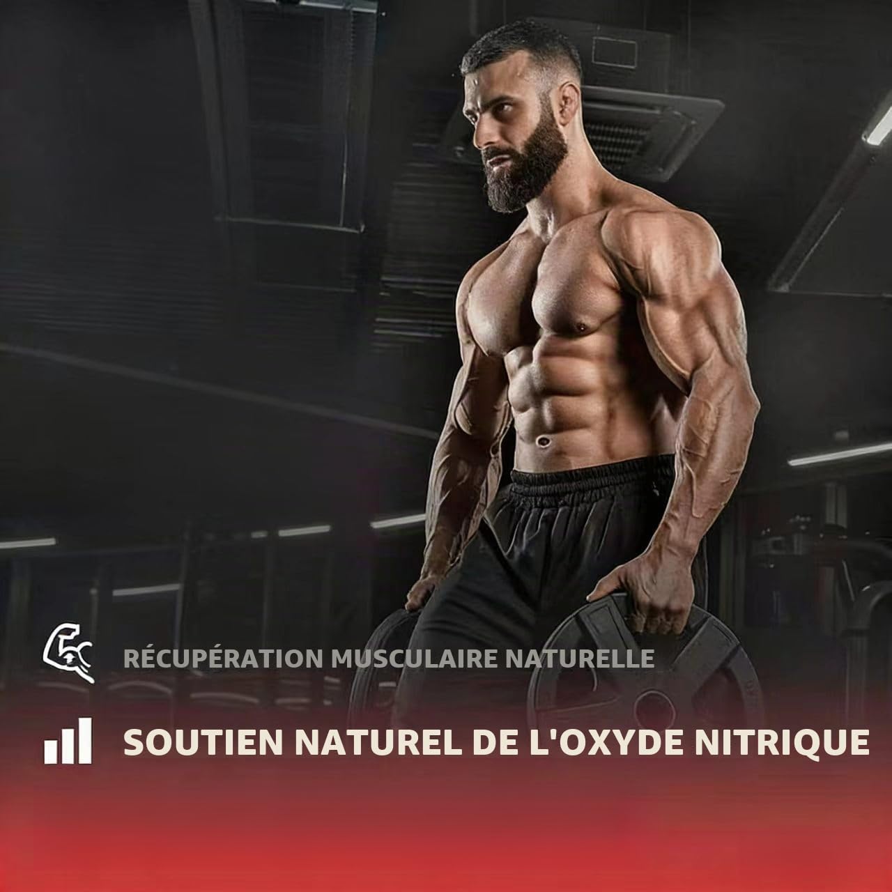 Complexe d'oxyde nitrique, Soutient les muscles et la récupération | améliore la force et l'endurance, l'énergie et la vitalité et favorise la circulation sanguine