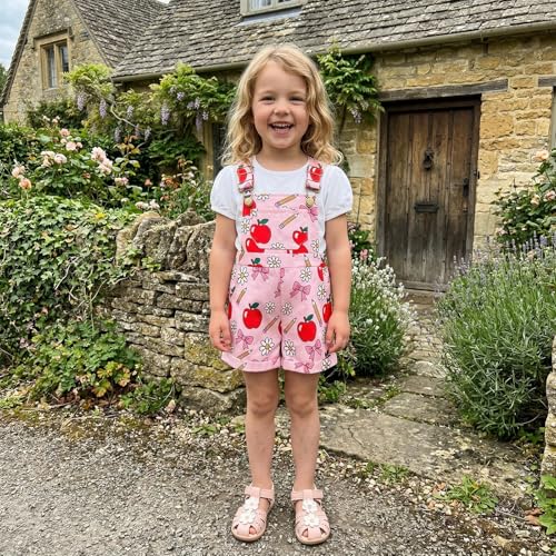 Image of Ayalinggo Toddler Baby Girl Sunflower Print Overalls Shorts with Pocket Suspender Trousers Cute Summer Clothing Outfit