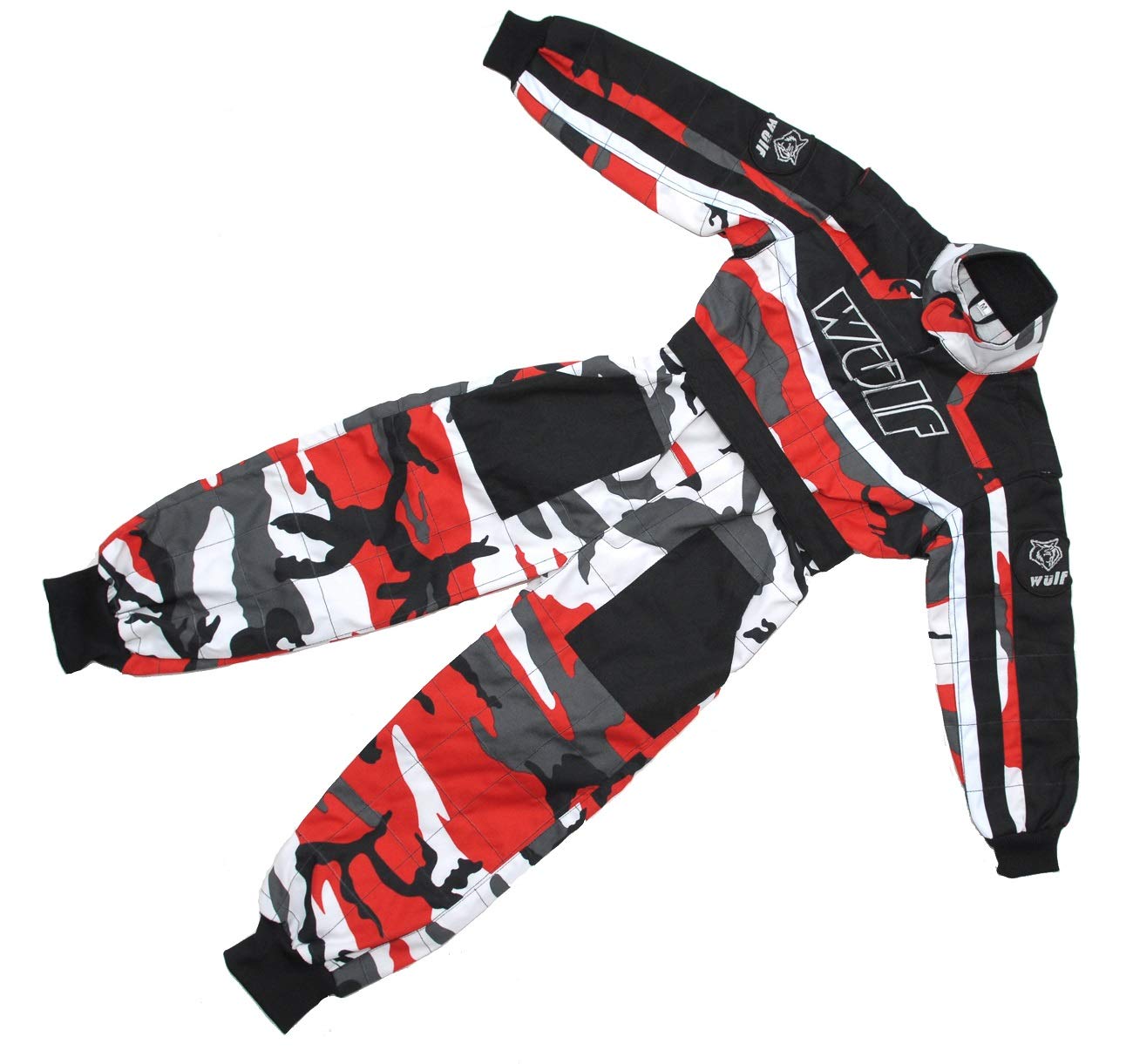 Wulfsport Motorradanzug für Kinder, 1 Stück, Camouflage, Rot, MX MTB ATV Pit Mini Bike Wear