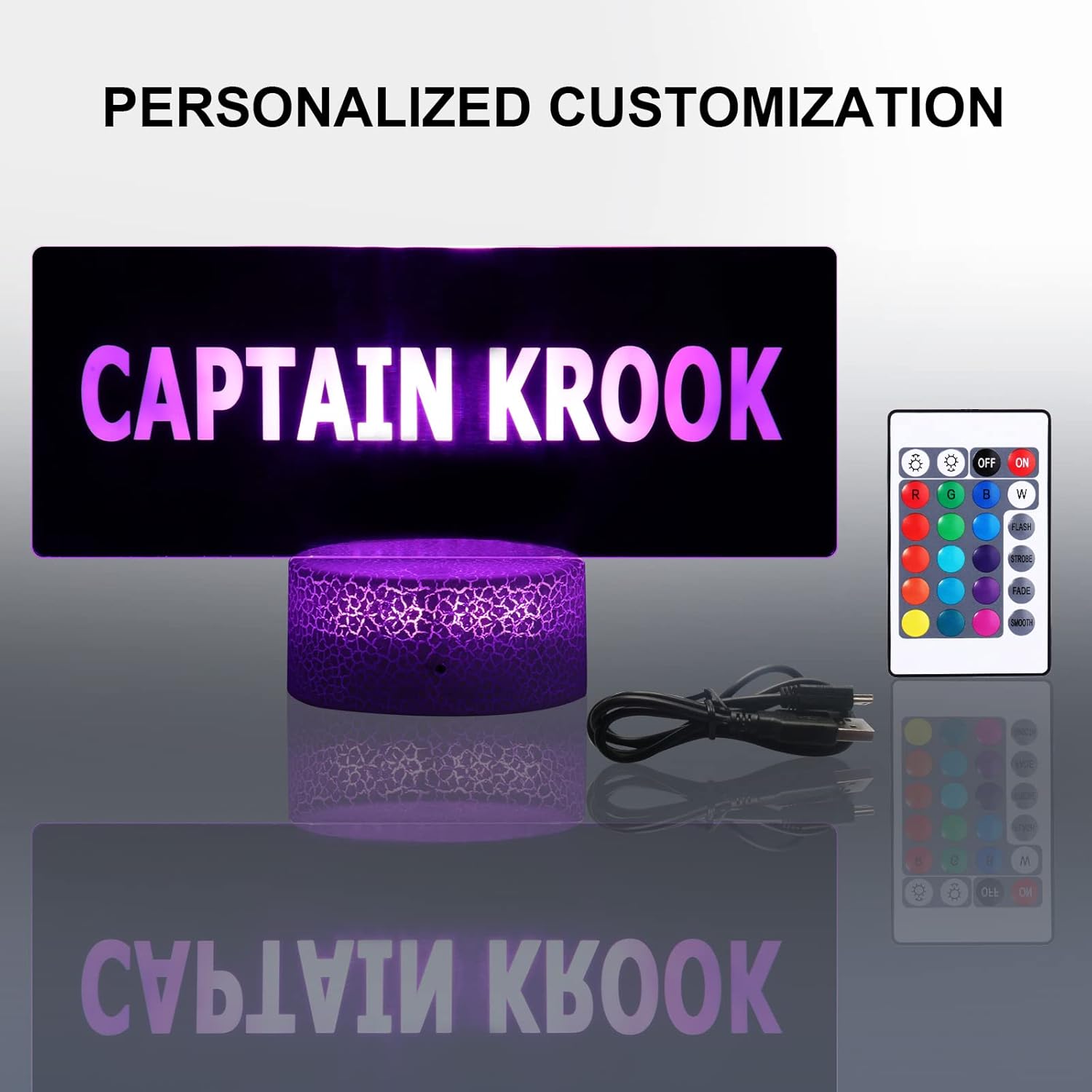 OXYEFEI Custom Personalise Gaming Name Light up LED lamp, Personalised Gamer tag Sign.Suitable for Bar Christmas Party Wedding Girl Boy Room and Office(Style2)