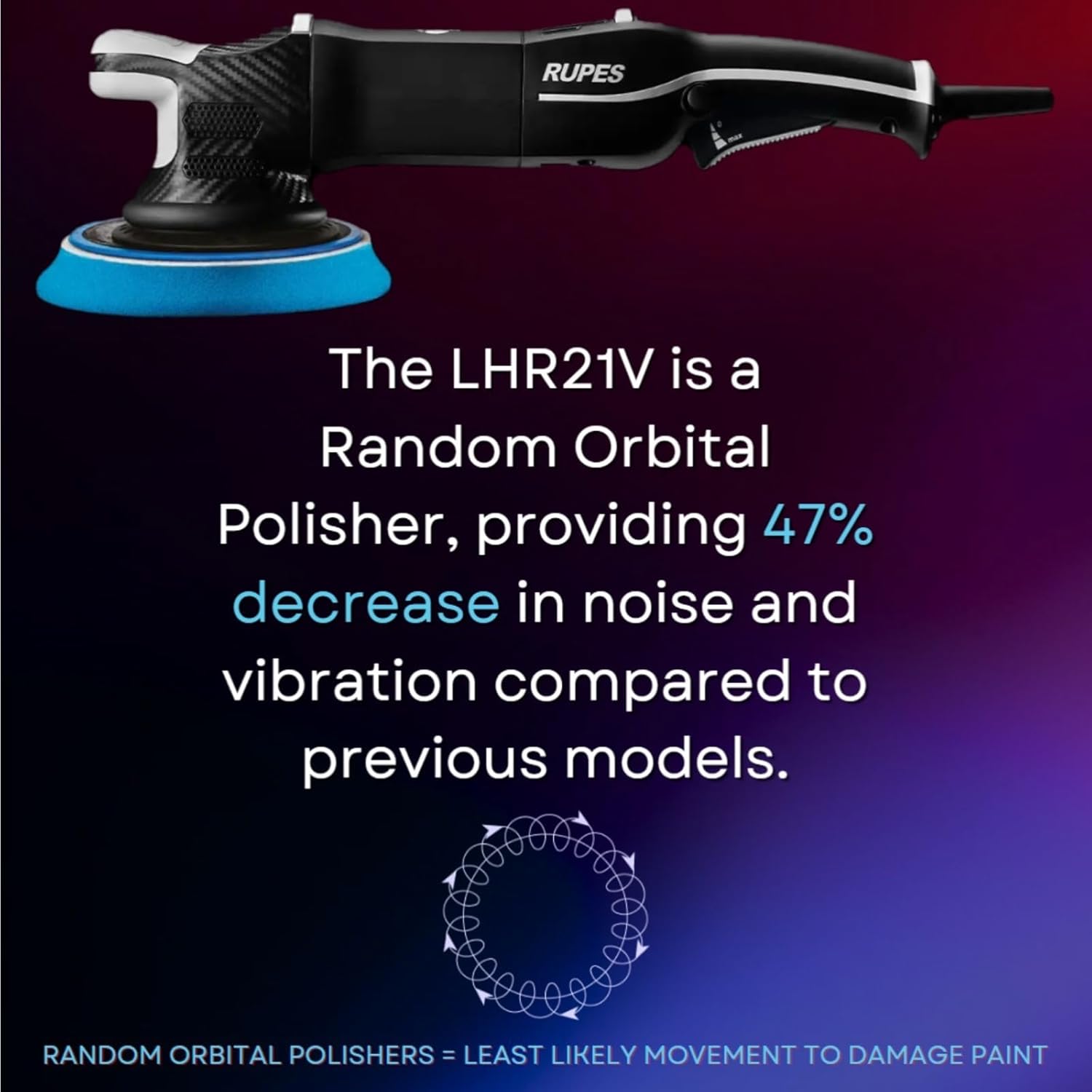 RUPES LHR21V Starter Kit for BigFoot Mark V Random Orbital Polisher - Additional Accessories Included - Reduced Noise & Vibrations - Enhanced Motor Efficiency - Provides Optimal Balance